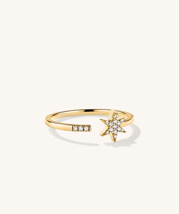 Pavé Diamond Star Open Ring - Image 2