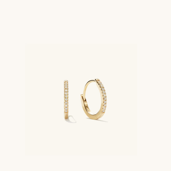 Pavé Diamond Huggie Hoops - Image 2