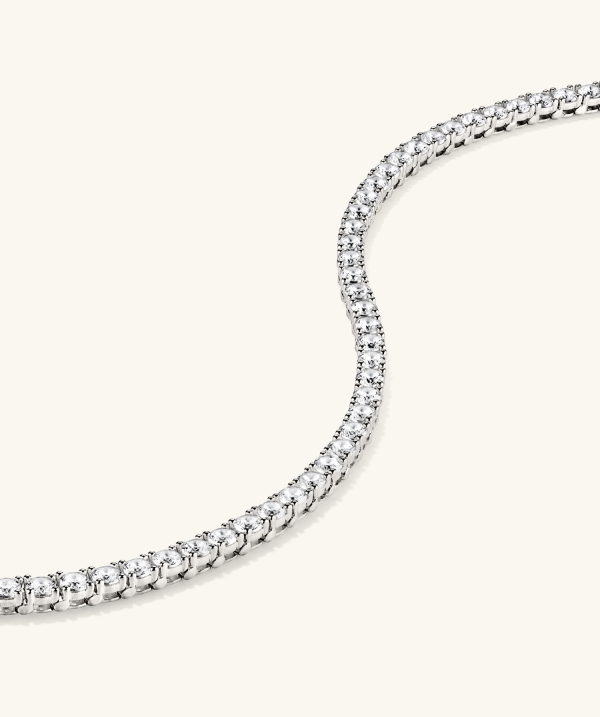 Lab Grown Sapphire Tennis Bracelet - Image 4