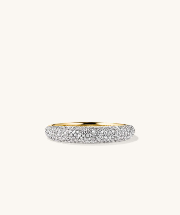 Pavé Diamond Thin Dôme Ring - Image 3