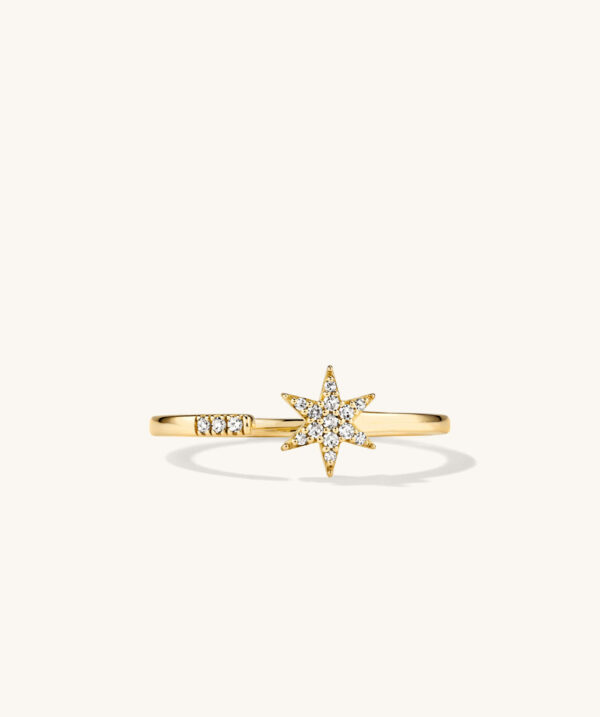 Pavé Diamond Star Open Ring